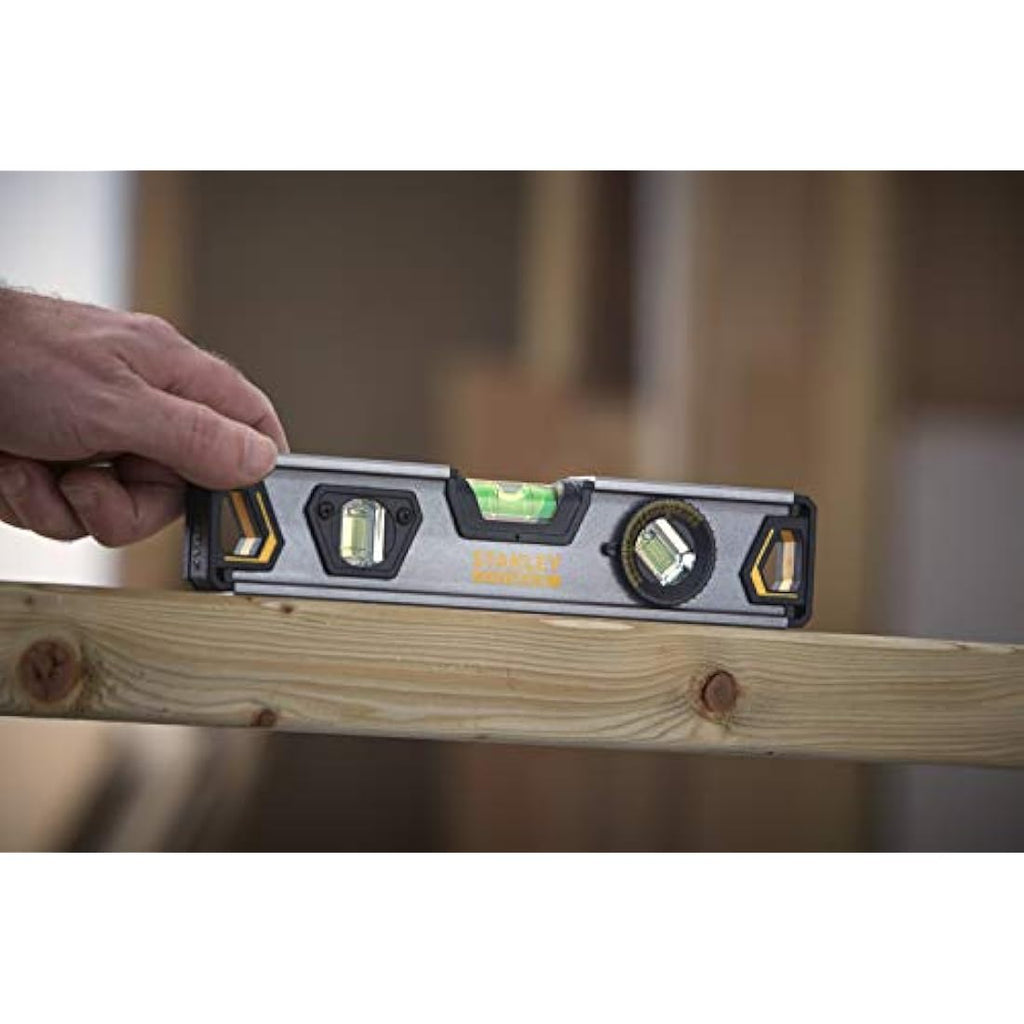 Stanley Torpedo Pro Aluminium Spirit Level - 23 cm Black Hand Tool