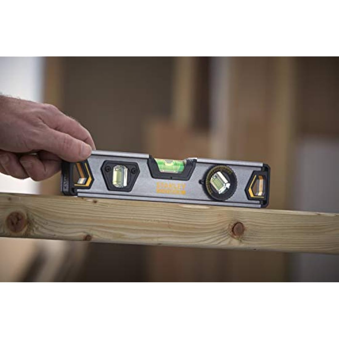 Stanley Torpedo Pro Aluminium Spirit Level - 23 cm Black Hand Tool