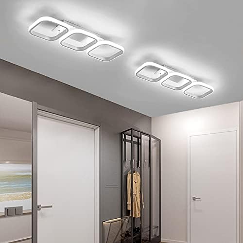 EIDISUNY Modern LED Ceiling Light | 33W Cool White 3-Rectangle Lamp
