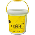 Dunlop Pressureless Tennis Training Balls - 60 Count Yellow Bucket