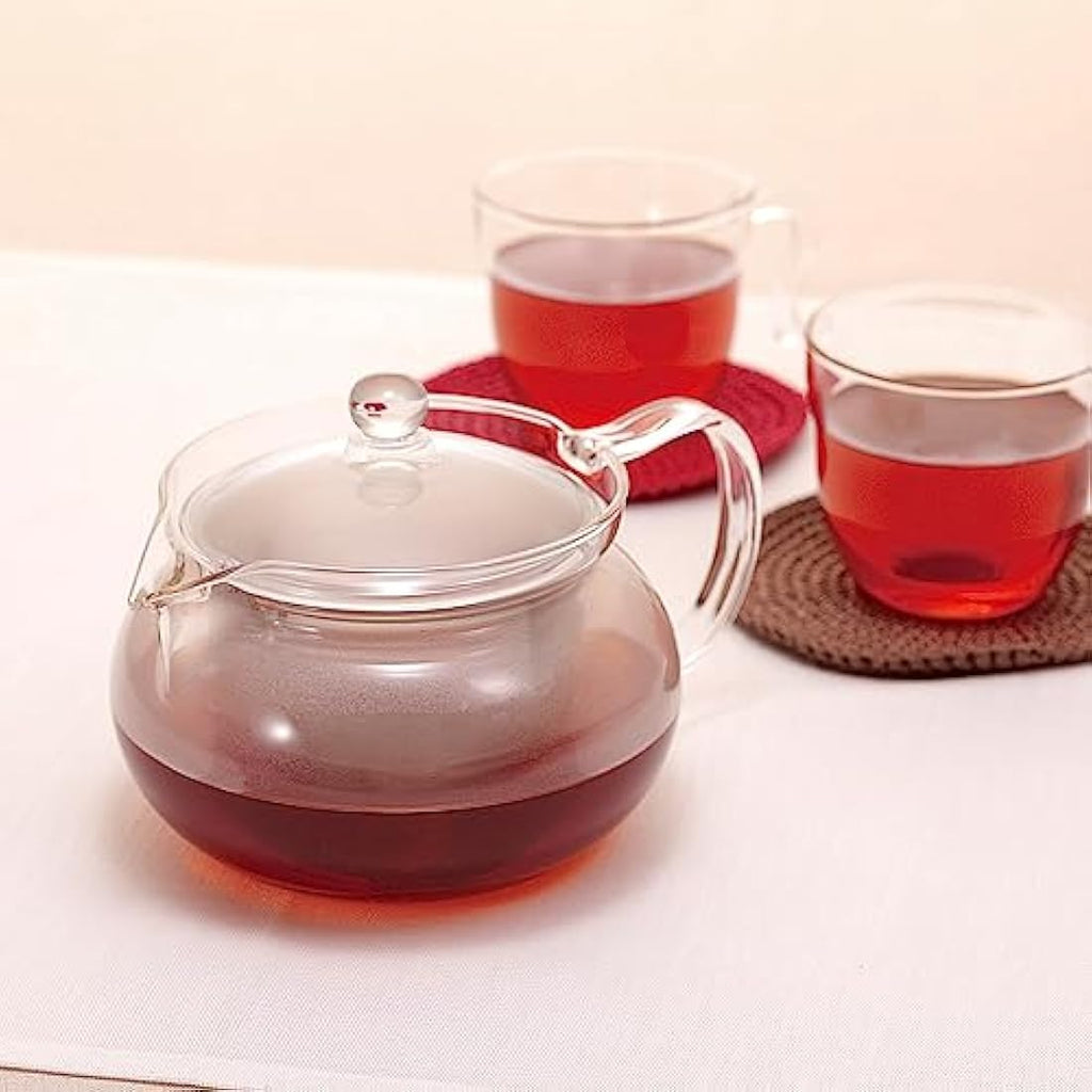 Hario Chacha Kyusu-Maru Glass Teapot – 700ml Japanese Tea Brewer