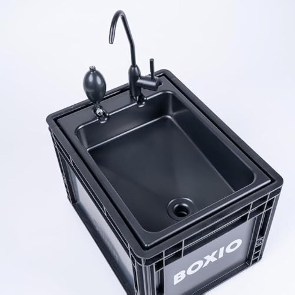 BOXIO WASH Plus | Mobile Camping Sink with Hand Pump and Shower Head