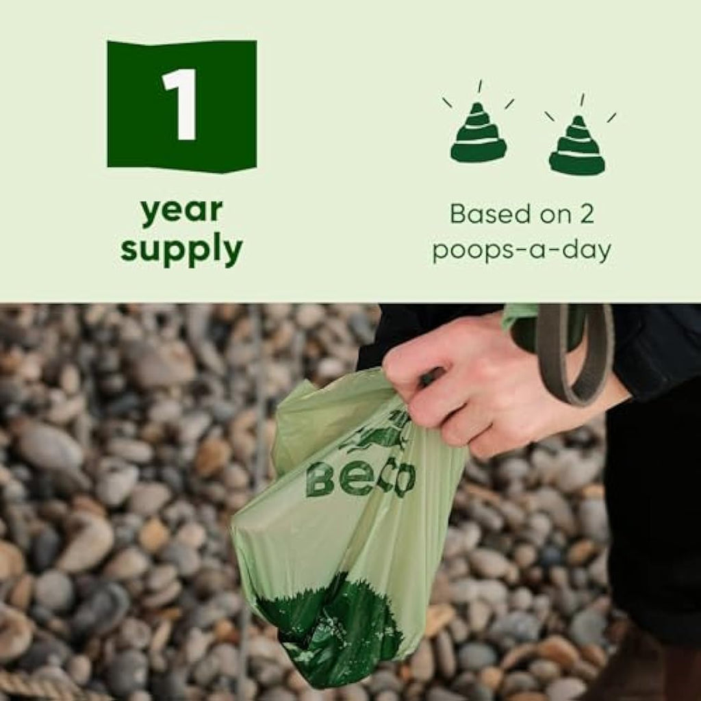 Beco Recycled Dog Poop Bags – 720 Unscented Leakproof Waste Bags