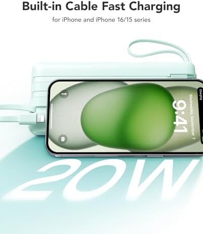 VRURC 20000mAh Portable Charger | 22.5W Fast Charging Power Bank with Cables