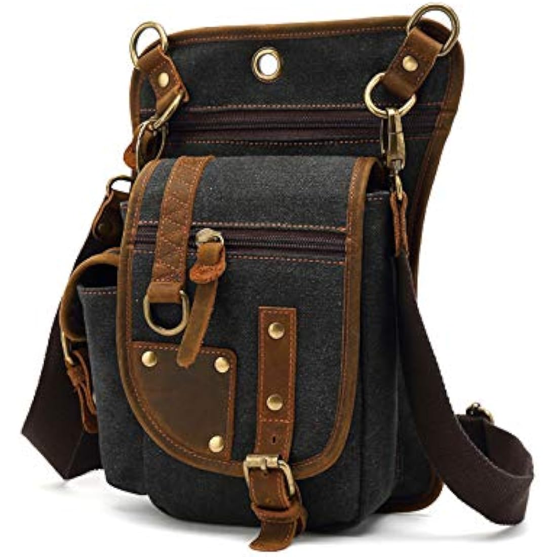 Canvas Drop Leg Bag – Tactical Waist Pack for Hiking & Travel