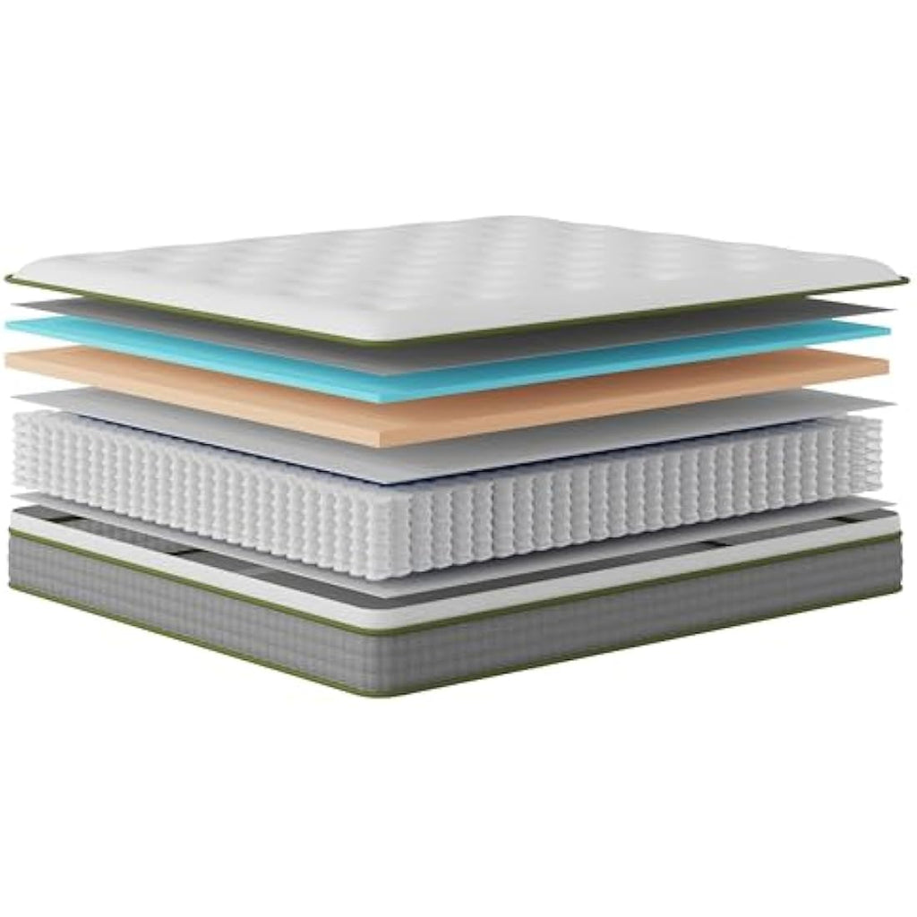 Hiimgo Hybrid Single Mattress | 10.6 Inch Memory Foam & Pocket Springs