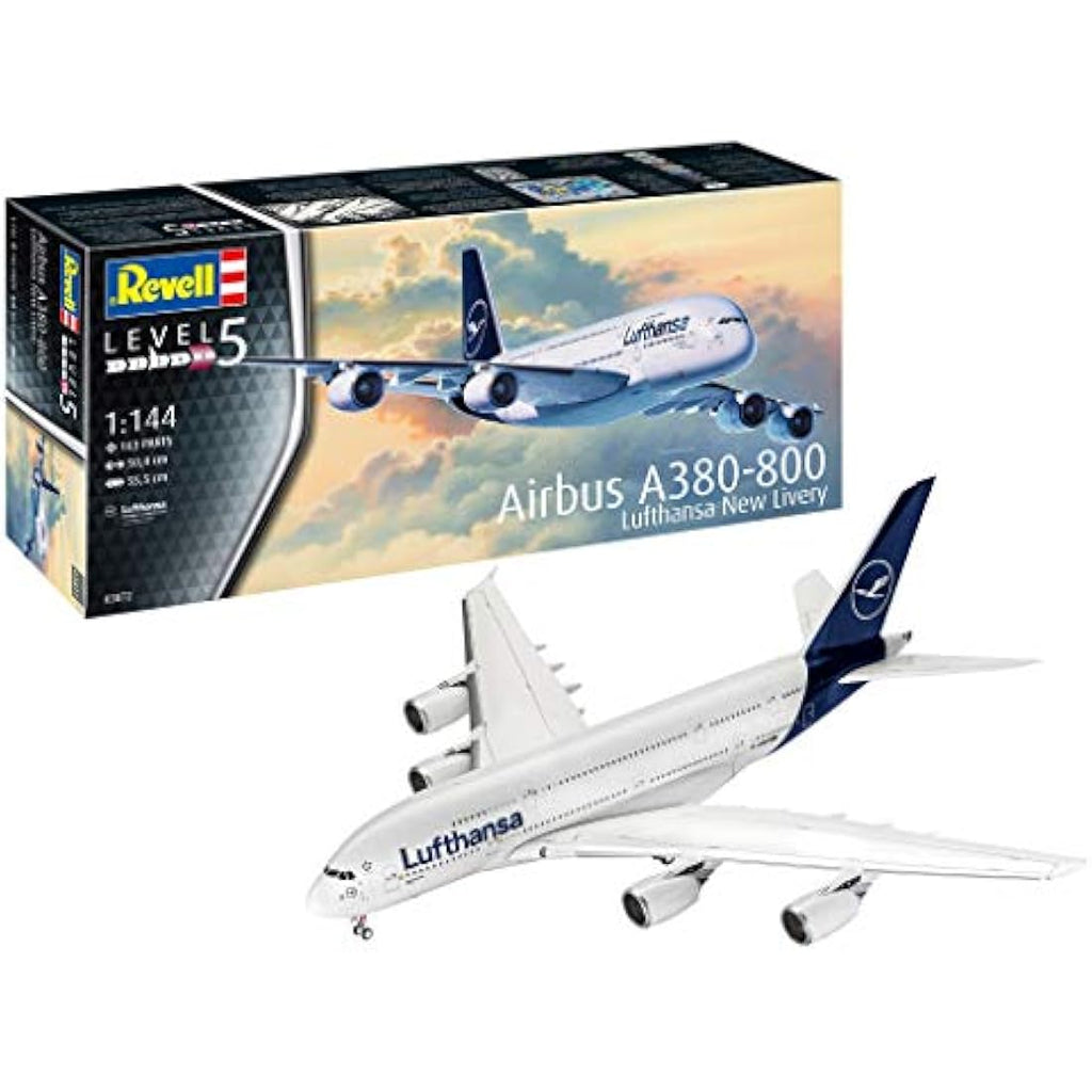 Revell Airbus A380-800 Lufthansa New Livery 1:144 Plastic Model Kit