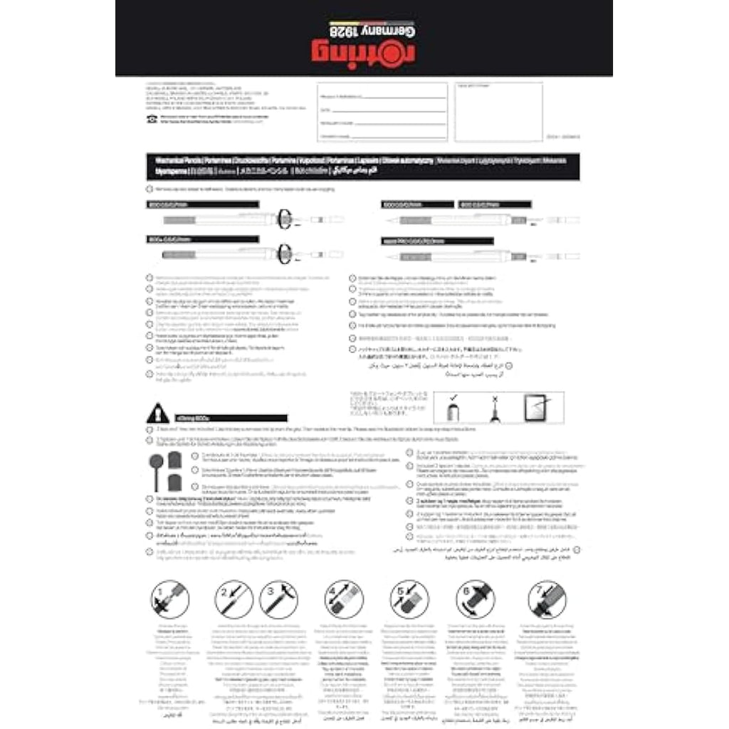 Rotring Tikky Graphic Fineliner Pen - 0.1 mm Precision Marker, Burgundy