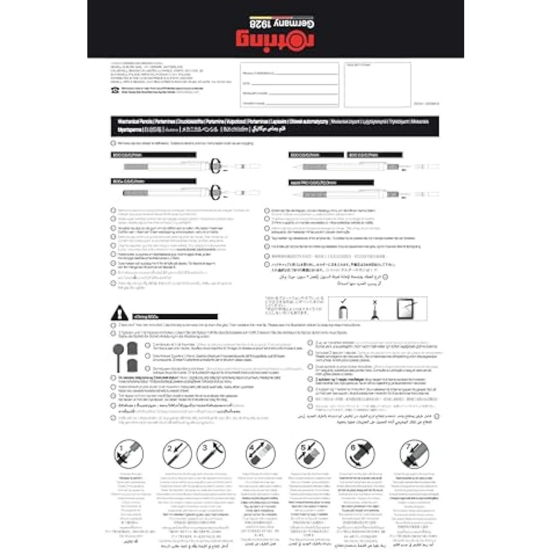 Rotring Tikky Graphic Fineliner Pen - 0.1 mm Precision Marker, Burgundy