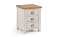 Julian Bowen Richmond 3 Drawer Bedside Table – Grey Lacquer & Oak