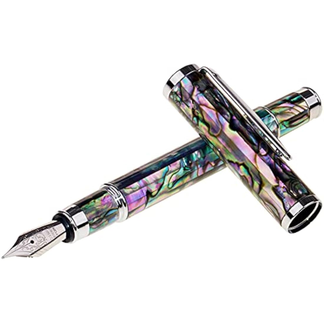 LACHIEVA LUX Abalone Sea Shell Fountain Pen – Handmade Fine Nib Gift Set