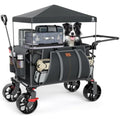 Ever Advanced Heavy Duty Folding Wagon – All-Terrain Beach Cart with Canopy