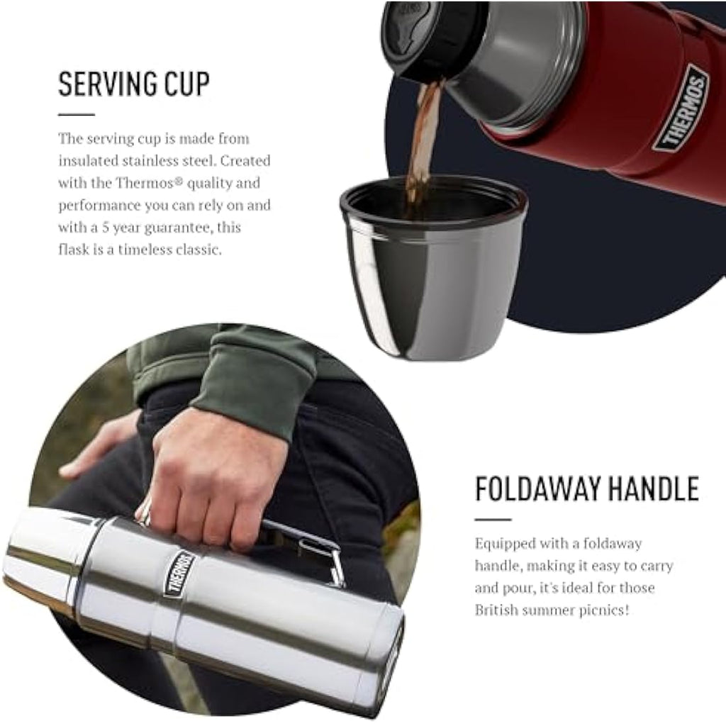Thermos Stainless King 1.2L Travel Flask – Insulated Midnight Blue