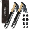 Trekology Trek-Z Folding Trekking Poles | Aluminum Hiking Sticks - 2 Pack