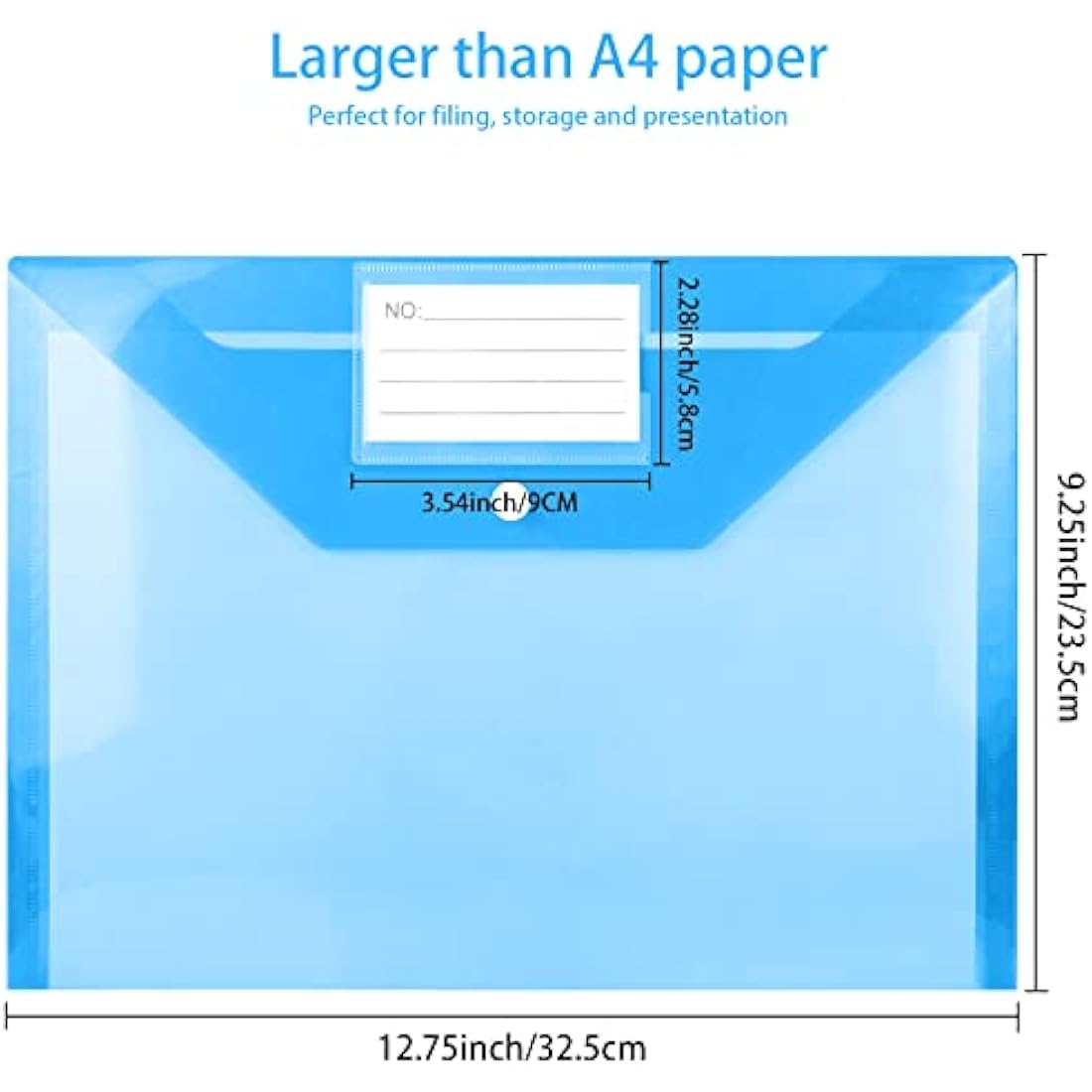 Jolof Store A4 Plastic Wallets – 36 Pack Document Folders with Popper