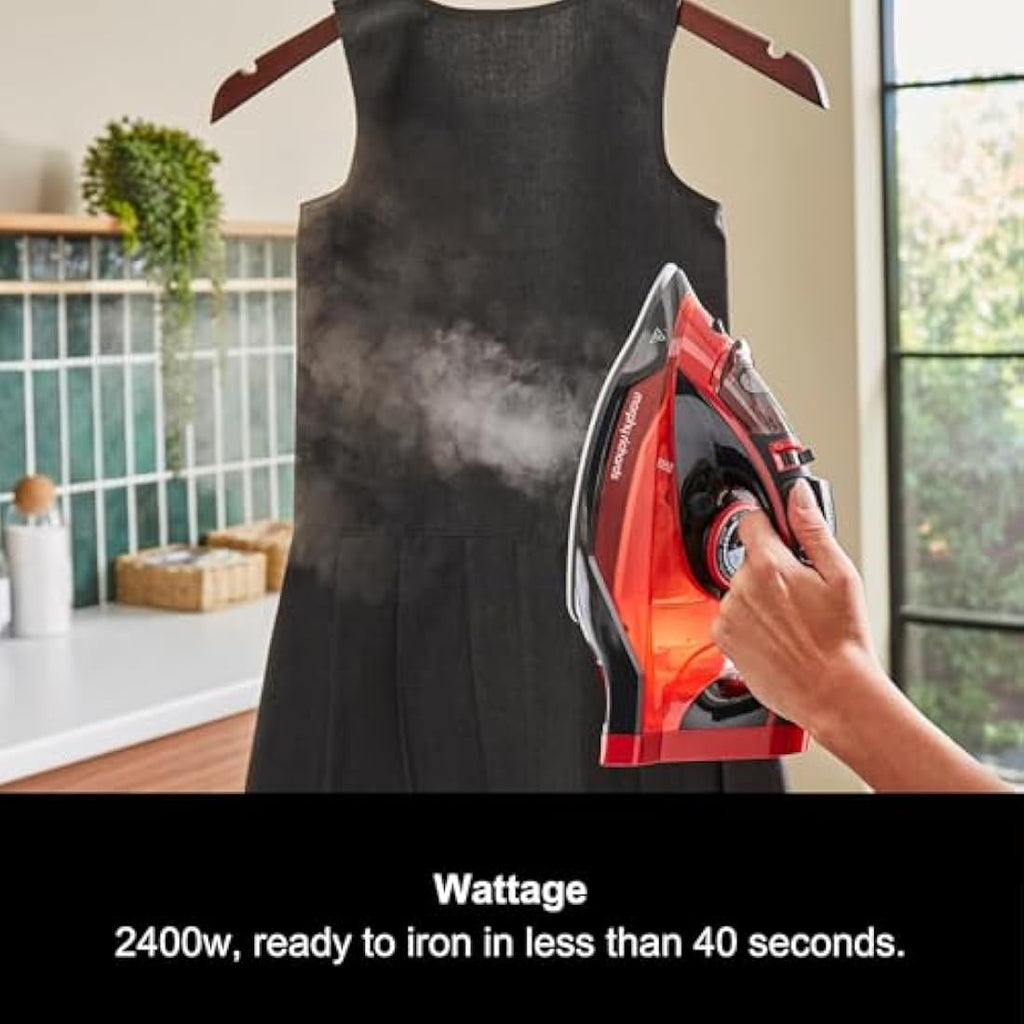 Morphy Richards EasyCHARGE Cordless Steam Iron | 2400W Ceramic Red