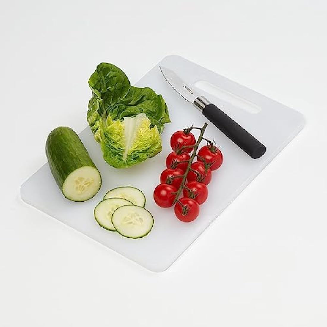 Chef Aid Non-Slip Chopping Board Twin Pack | White Plastic Cutting Boards