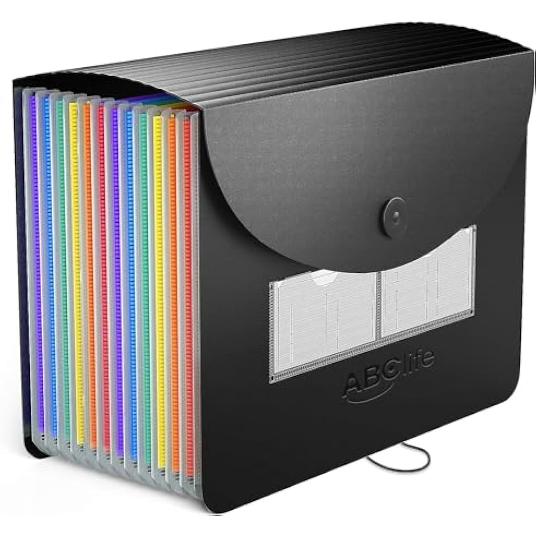 ABC life 12-Pocket Expanding File Folder | Rainbow A4 Document Organizer