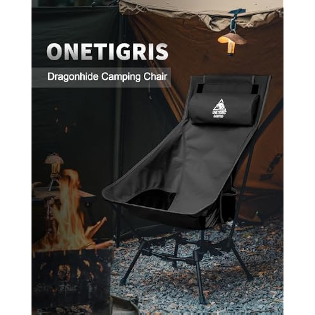 OneTigris Dragonhide Oversized Folding Camping Chair with Pillow