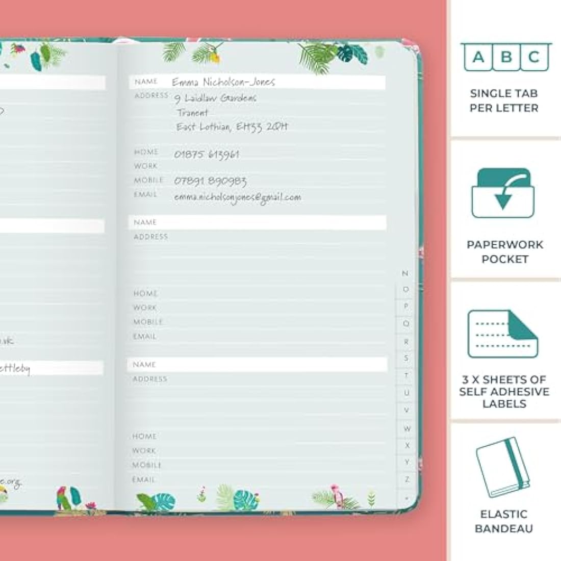 Boxclever Press Address Book – Hardcover Contact Organizer with Tabs