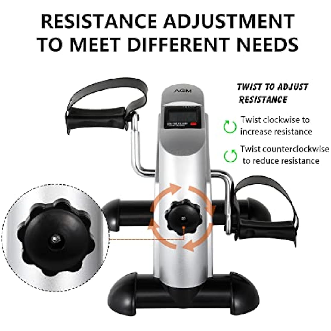 Jolof Store Mini Exercise Bike – Under Desk Pedal Exerciser with LCD
