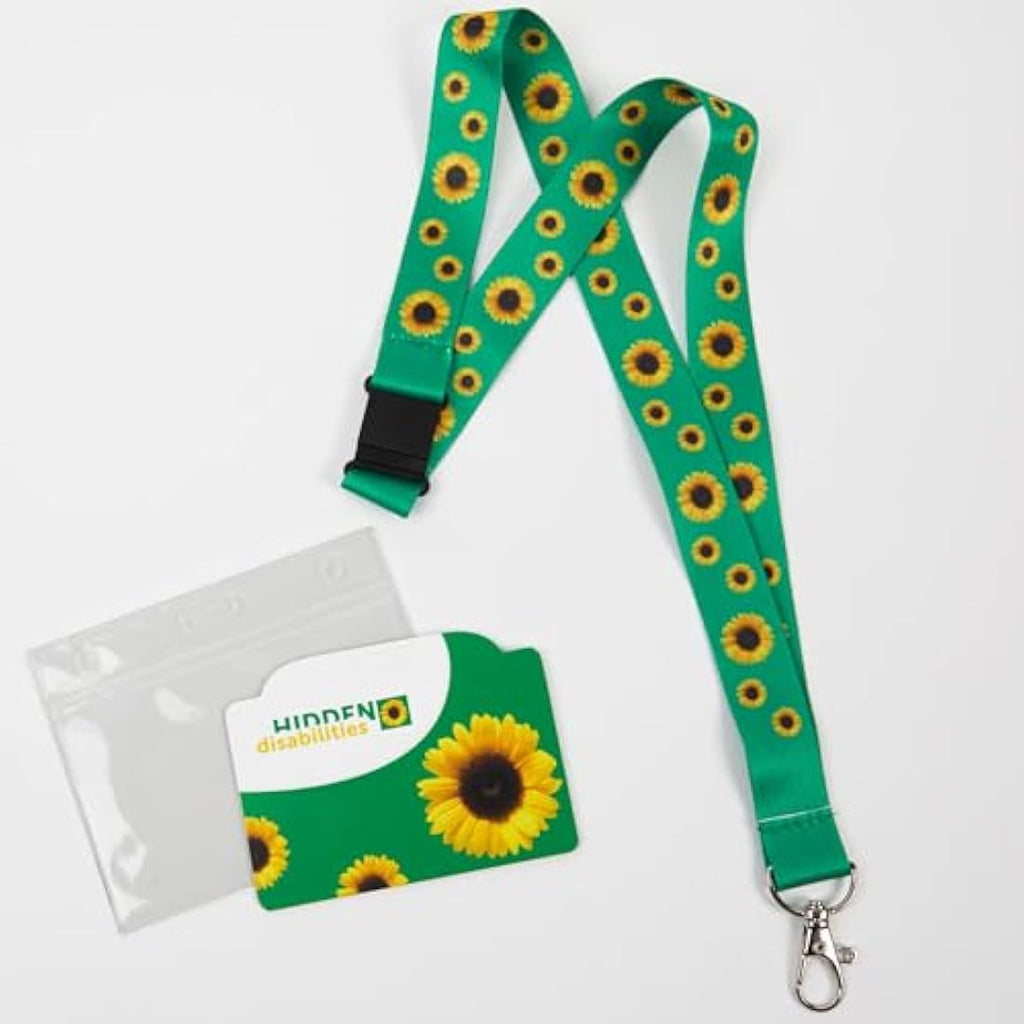 Hidden Disabilities Sunflower Lanyard and ID Card Pack | Recycled PET