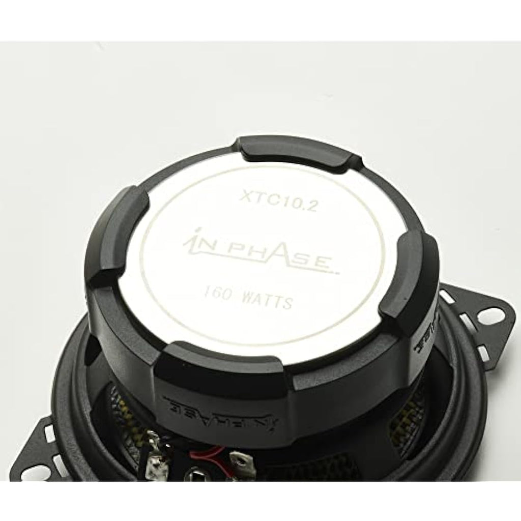 In Phase SXT1035 4 Inch 200W 2-Way Coaxial Shallow-Mount Car Speakers