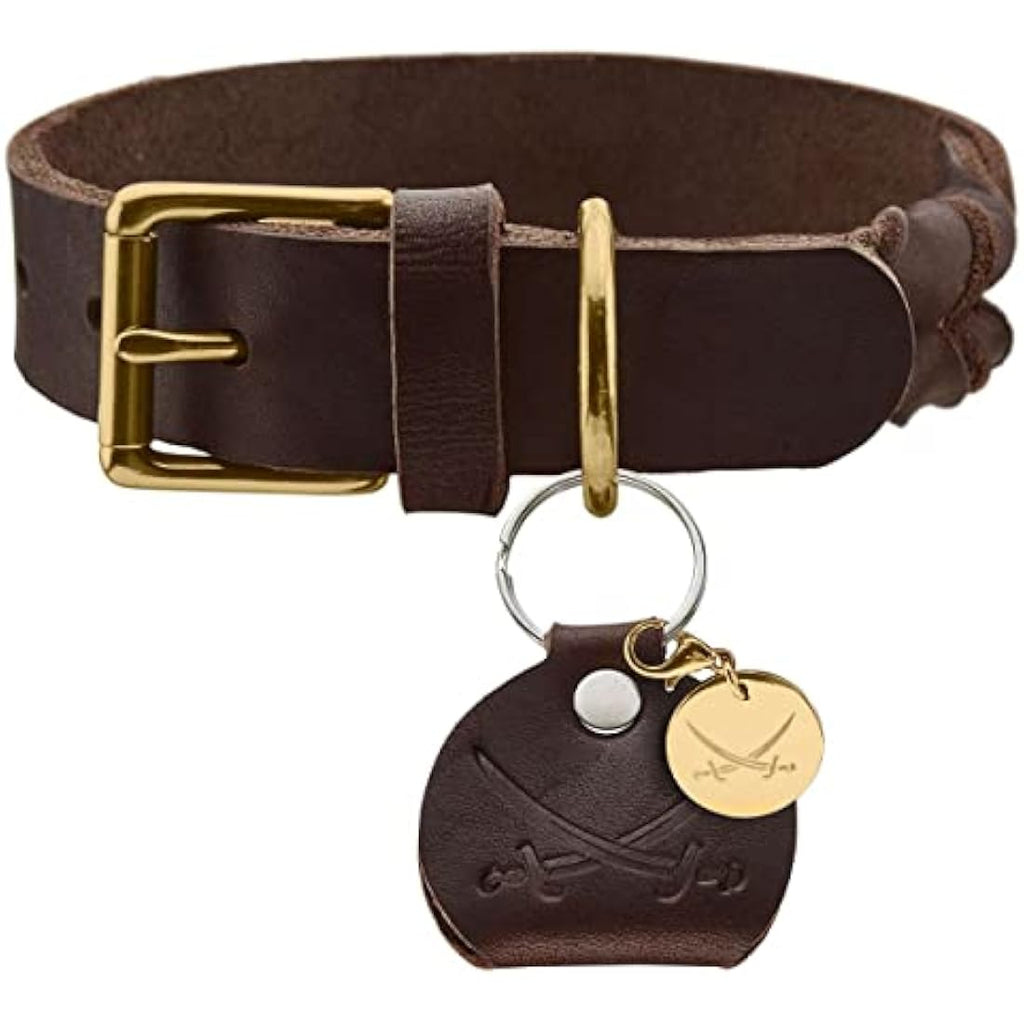 Hunter Sansibar Braided Leather Dog Collar – Dark Brown Cowhide