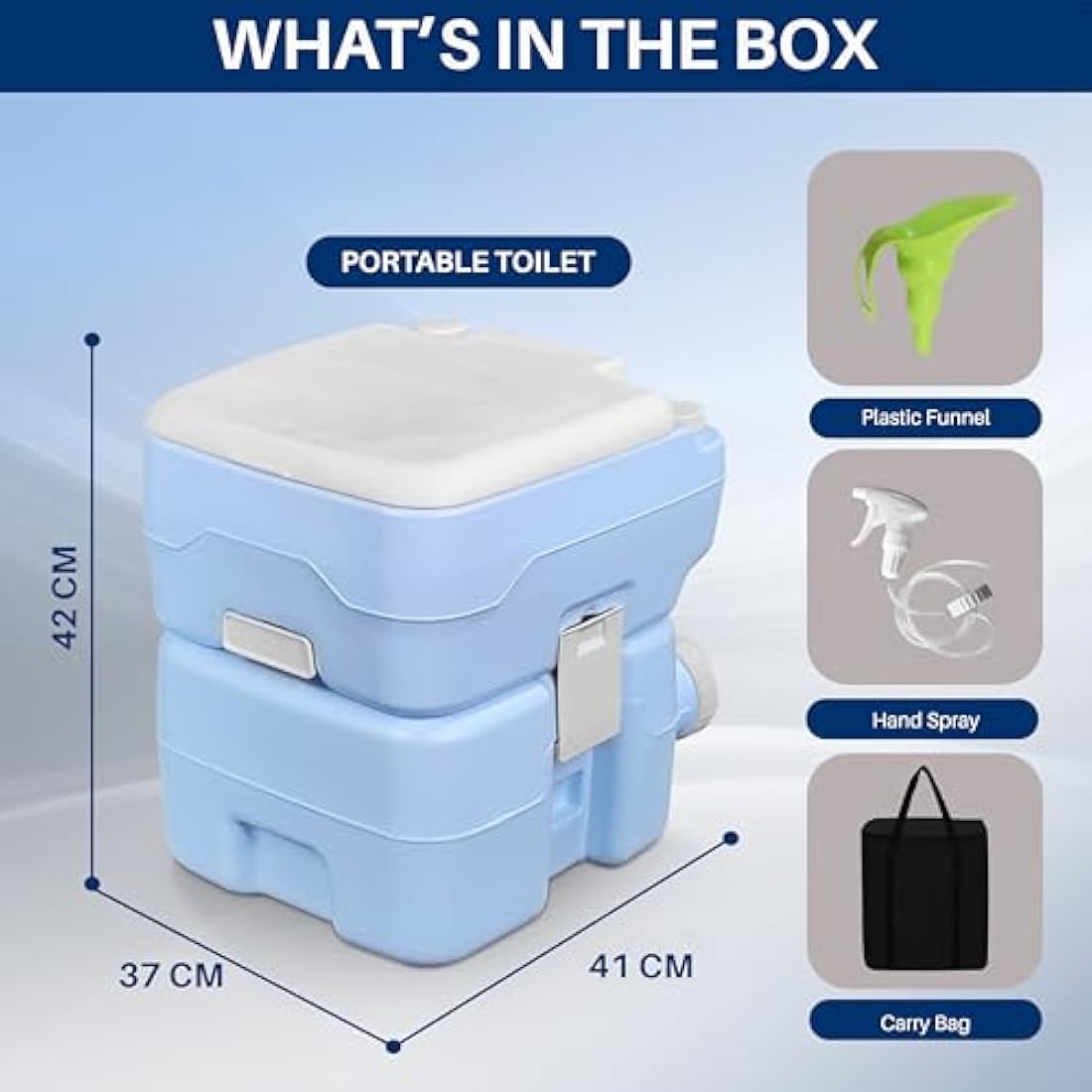SereneLife 20L Portable Toilet | Leak-Proof Camping Porta Potty