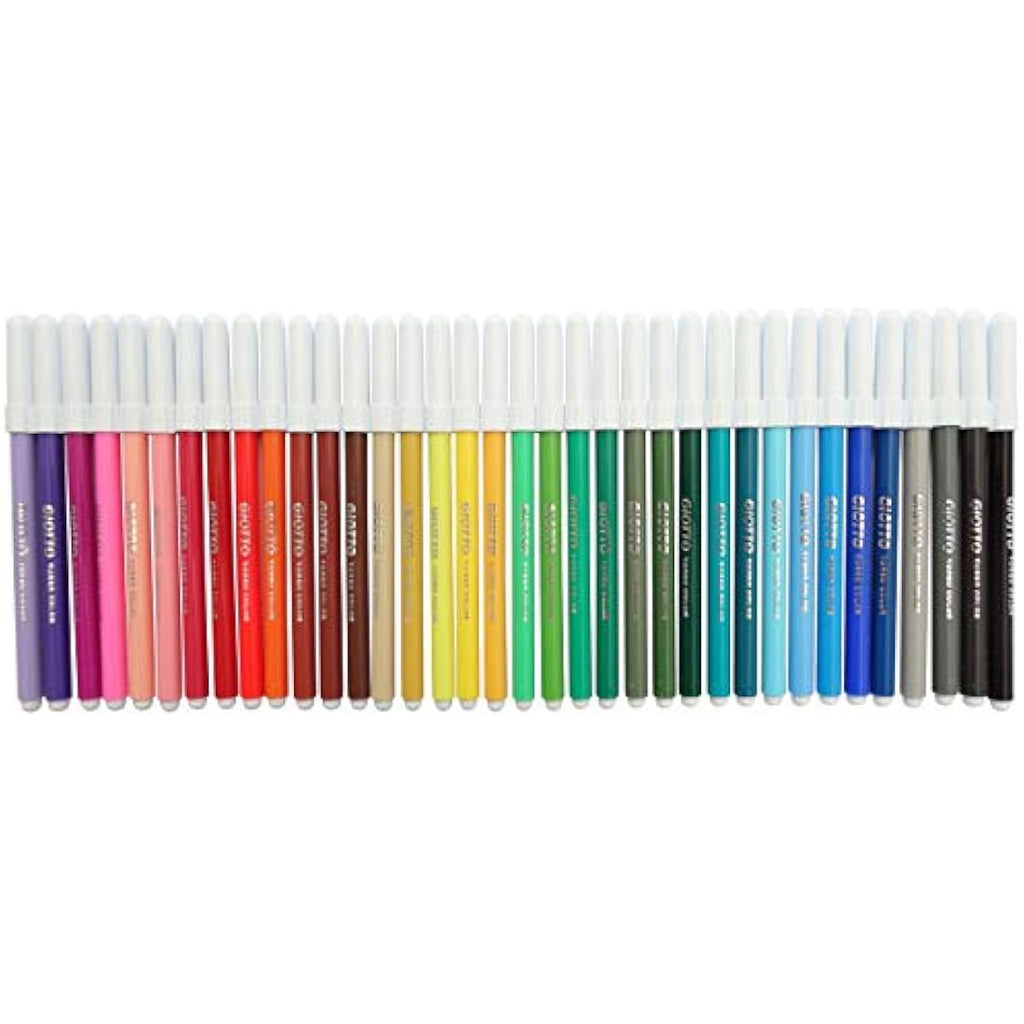 Giotto Turbo Colour Felt Tip Fibre Pens – 36 Pack Fine Tip Art Markers