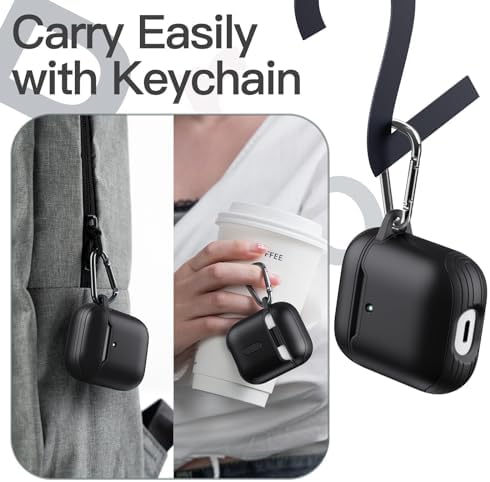 JETech AirPods Case (1st & 2nd Gen) – Shockproof TPU Cover with Keychain