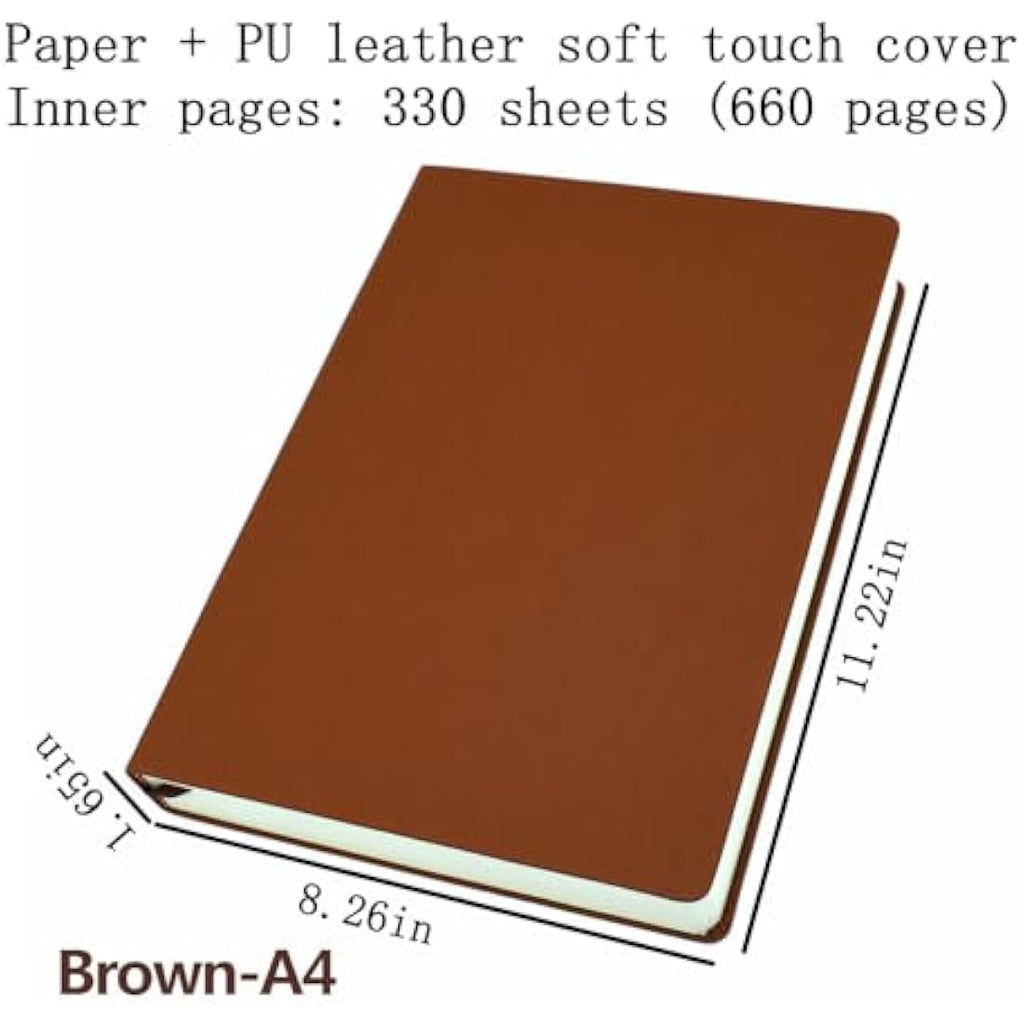 Jolof Store Thick Sketchbook – 660 Pages Faux Leather A4 Journal