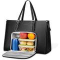 MATEIN 15.6 Inch Laptop Tote Bag with Insulated Lunch Compartment | Black