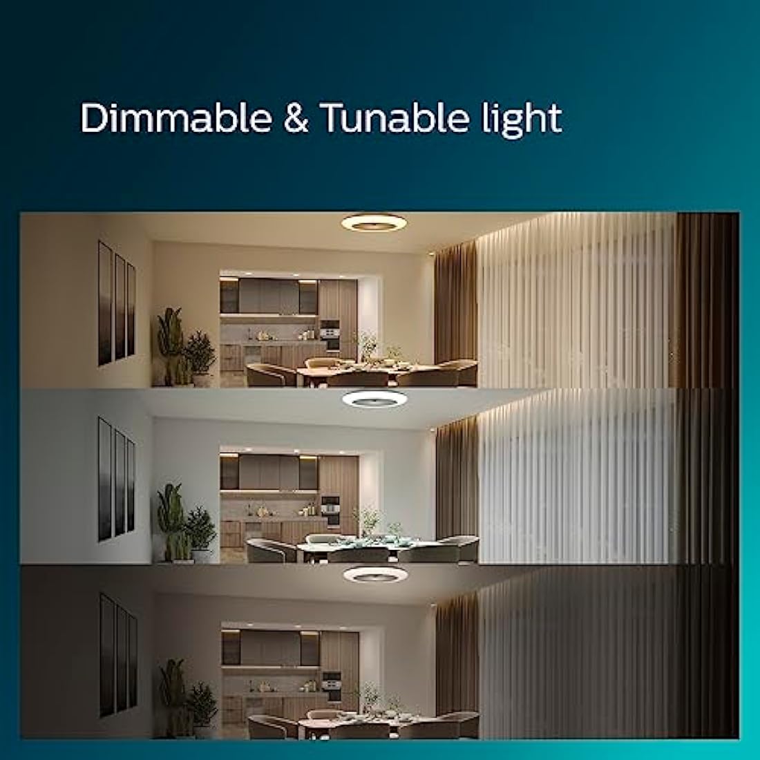 Philips LED Round Fan Light | 60W Slim Ceiling Fan with Remote Control