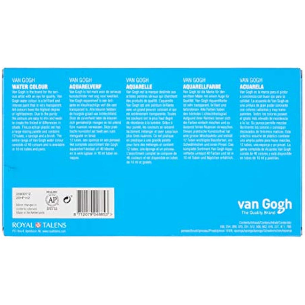 Van Gogh Watercolour Paint Set | 12 x 10ml Tubes | High Lightfastness