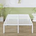 Lutown Super King Metal Bed Frame – Heavy Duty Storage Platform, White