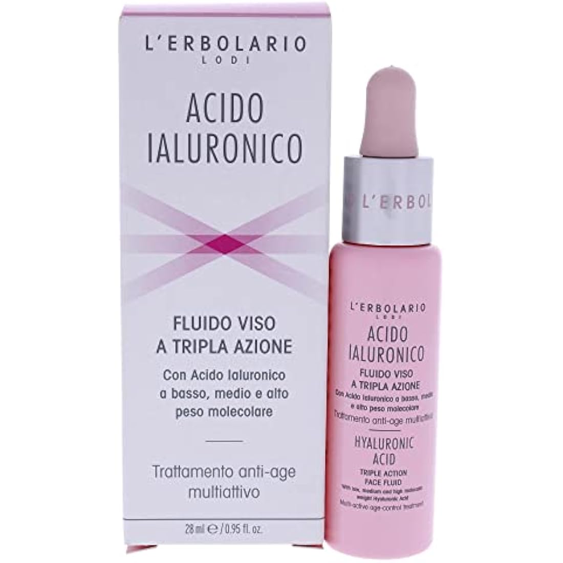 L'Erbolario Hyaluronic Acid Triple Action Face Fluid - Italian Skincare