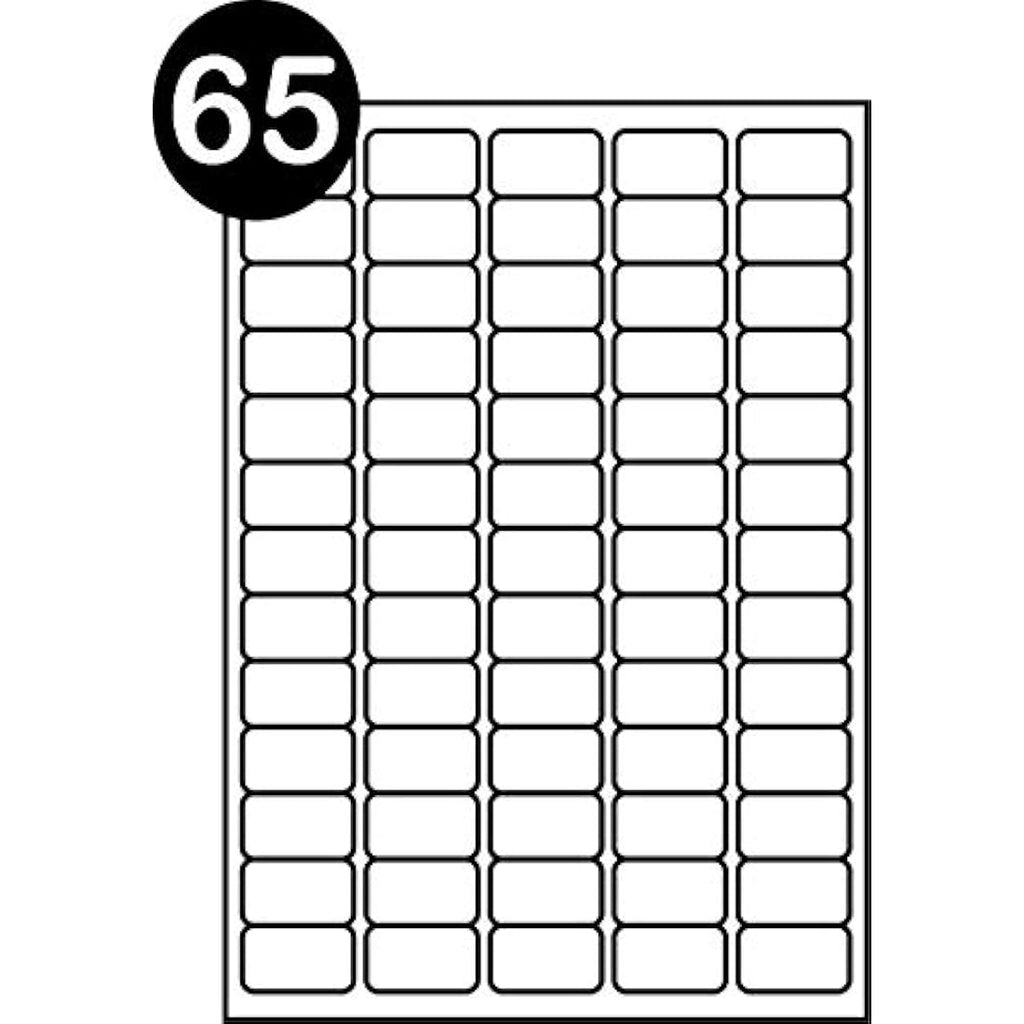 A4 Address Labels | 65 Per Sheet | 100 Sheets (6500 Labels)
