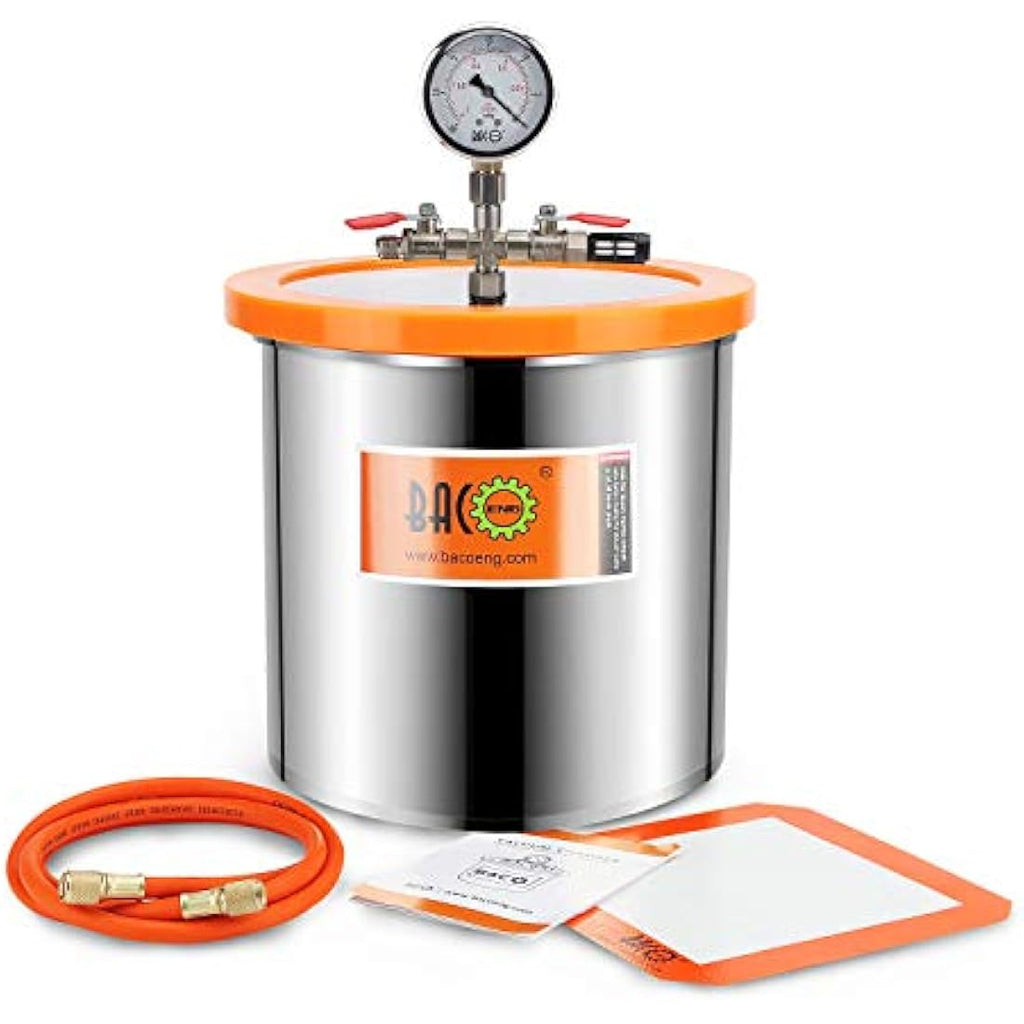 BACOENG 12L Vacuum Chamber Kit with 3 CFM Single Stage Pump | 230V