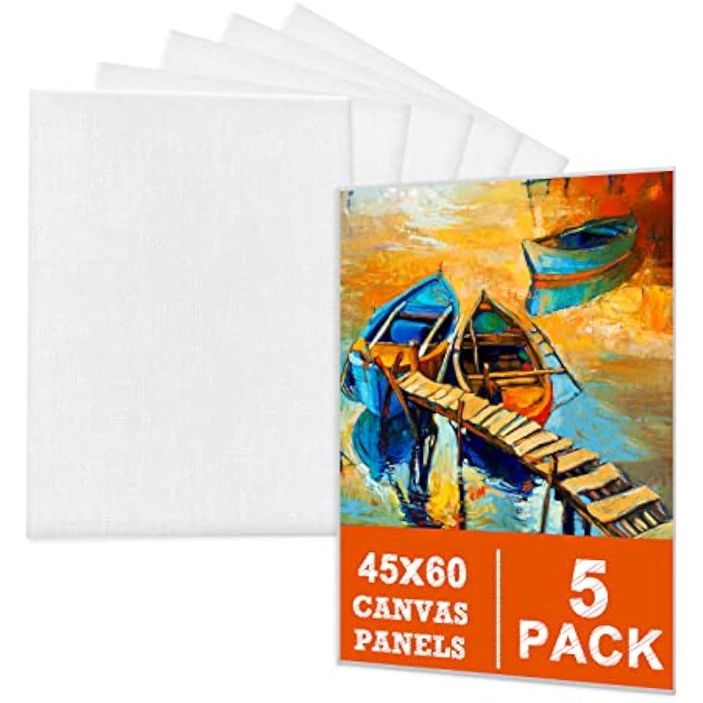 Canvas Panels for Painting – 5 Pack 18x24 Acrylic & Oil