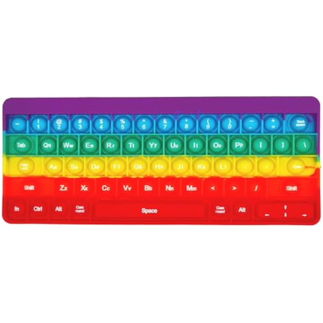 Rainbow Pop Keyboard Fidget Toy - Silicone Sensory Toy