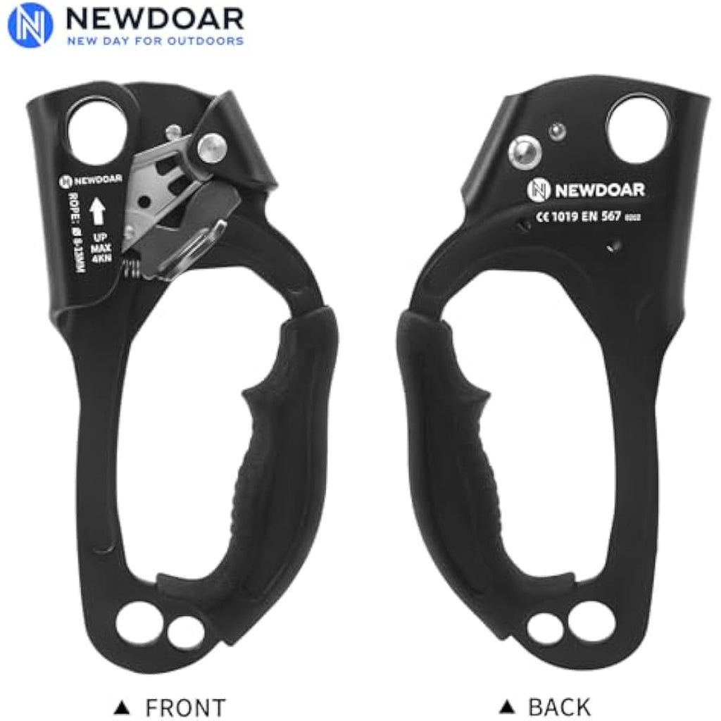 NewDoar Hand Ascender – UIAA Certified Rock Climbing Rope Clamp 8-13mm