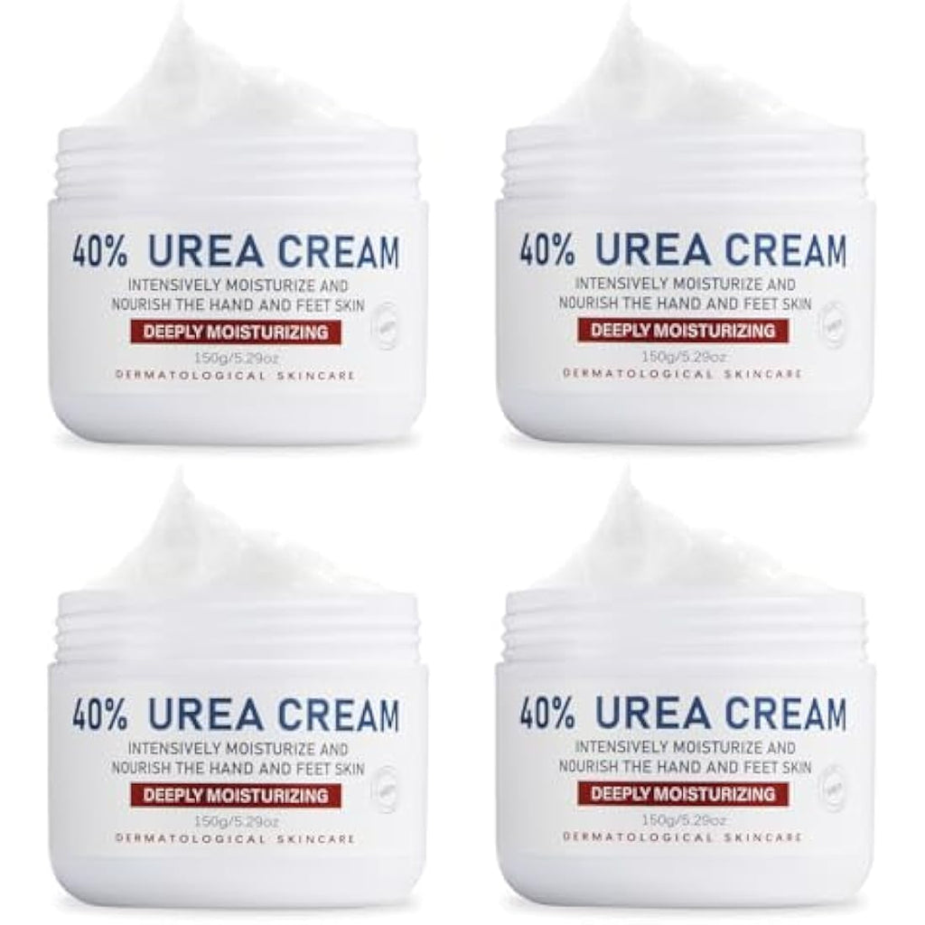 OUKEYA 40% Urea Cream for Cracked Heels and Dry Skin - 4 Pack (150g)