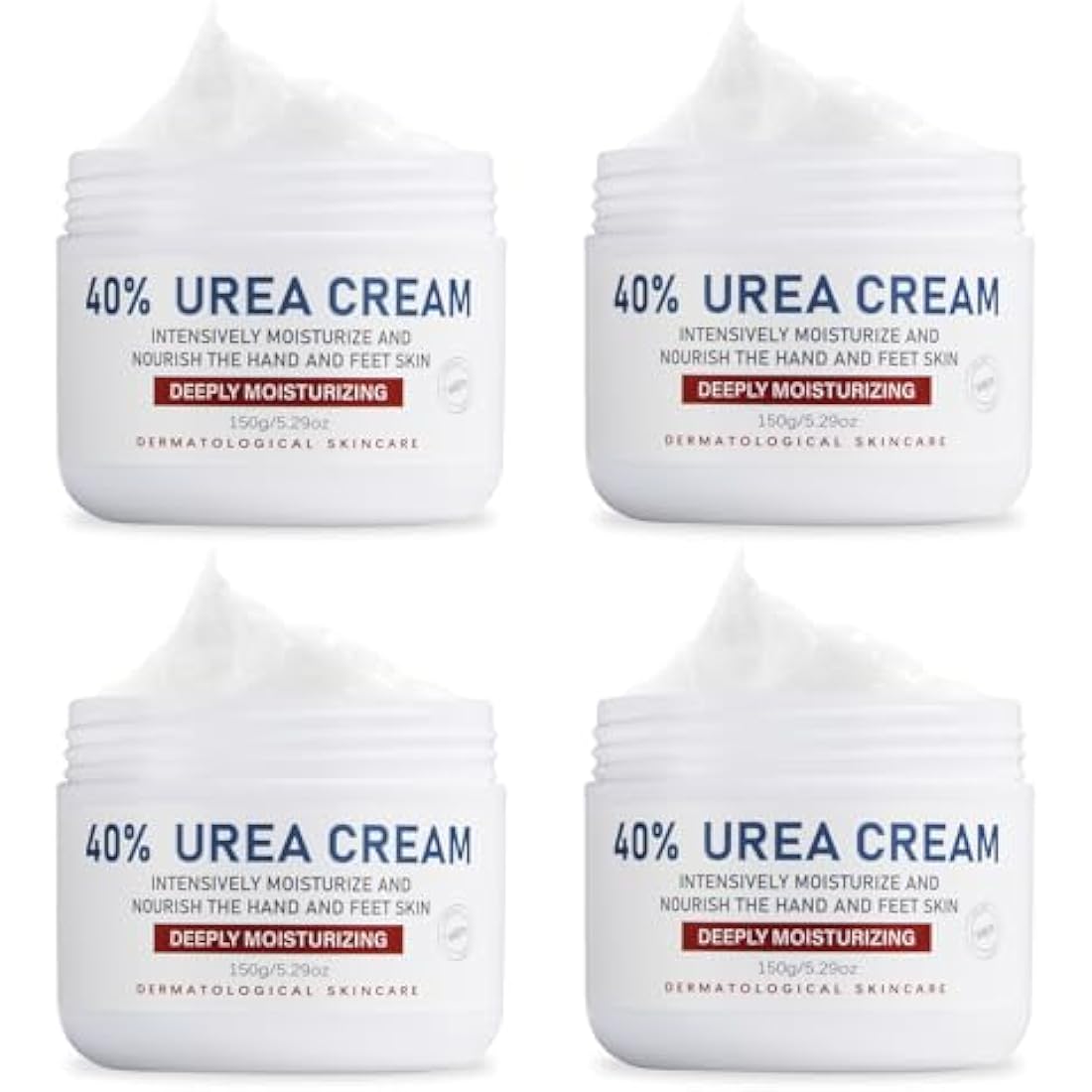 OUKEYA 40% Urea Cream for Cracked Heels and Dry Skin - 4 Pack (150g)