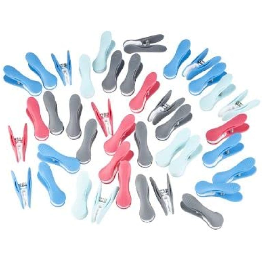 Soft Grip Clothes Pegs – 40 Pack Multi-Colour Laundry Pins
