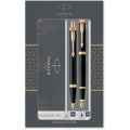 Parker IM Duo Pen Gift Set | Gloss Black & Gold | Fountain & Ballpoint