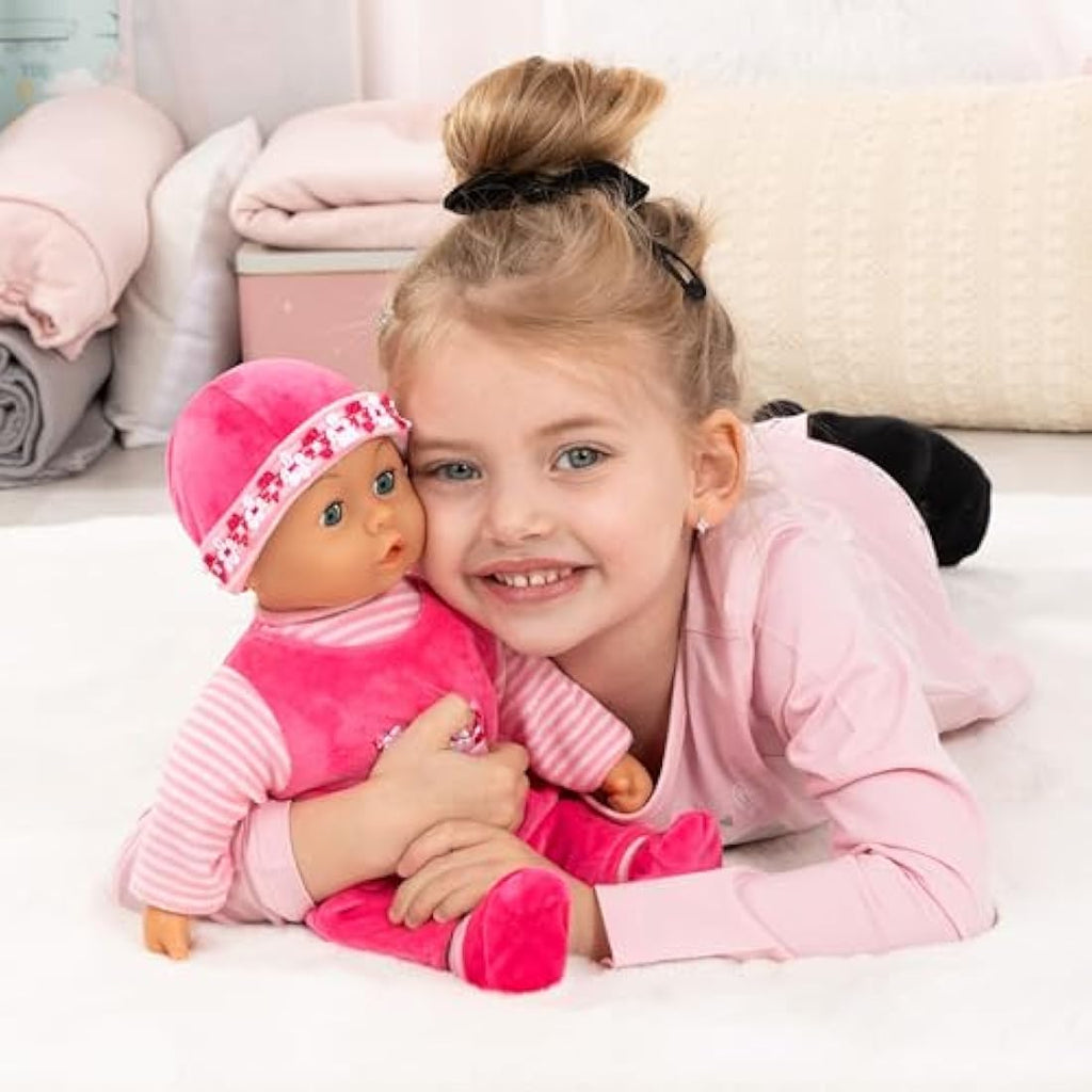 Bayer Design 15-Inch First Words Baby Doll with 24 Sounds - Pink