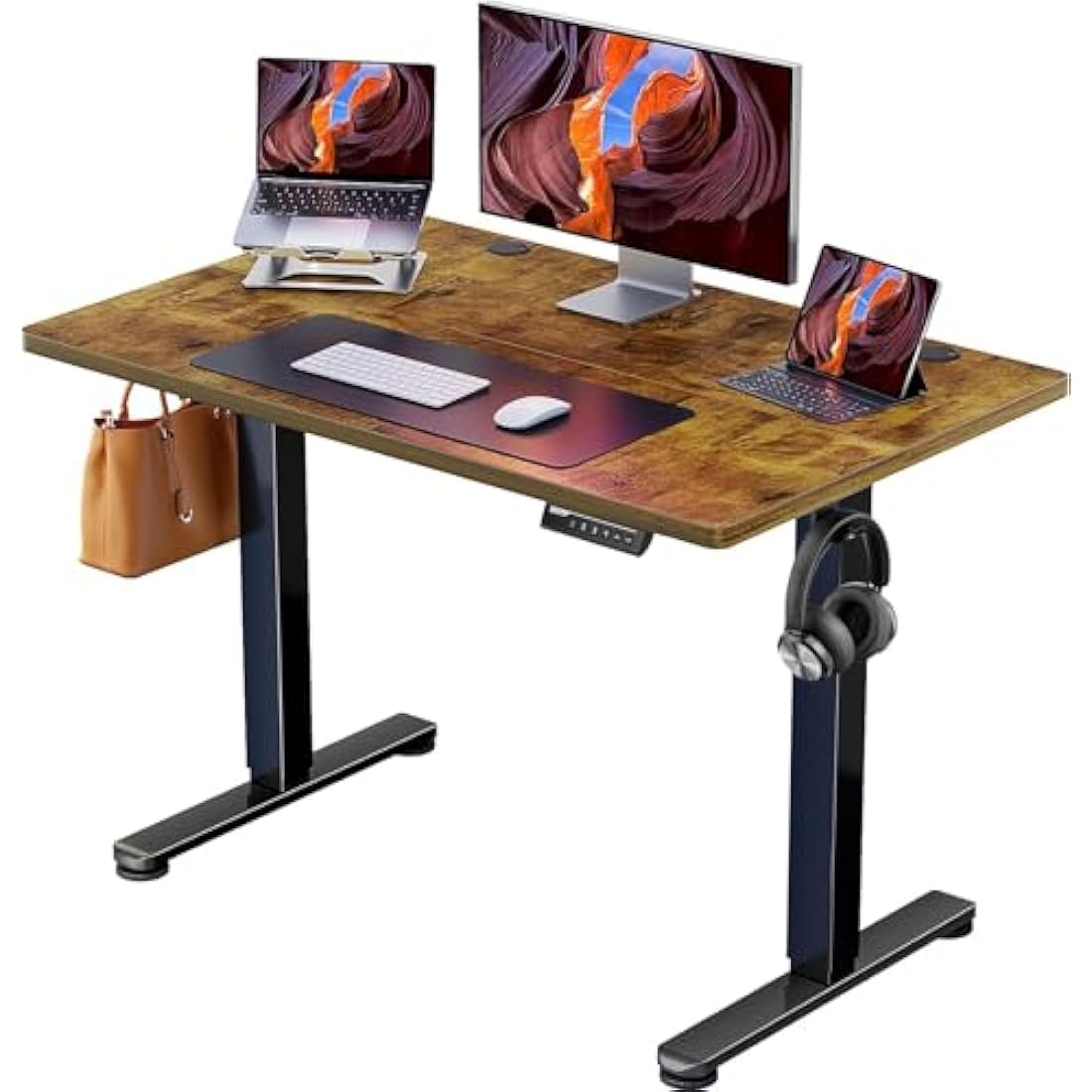 ErGear Electric Standing Desk – 100x60cm Height Adjustable Sit Stand Desk