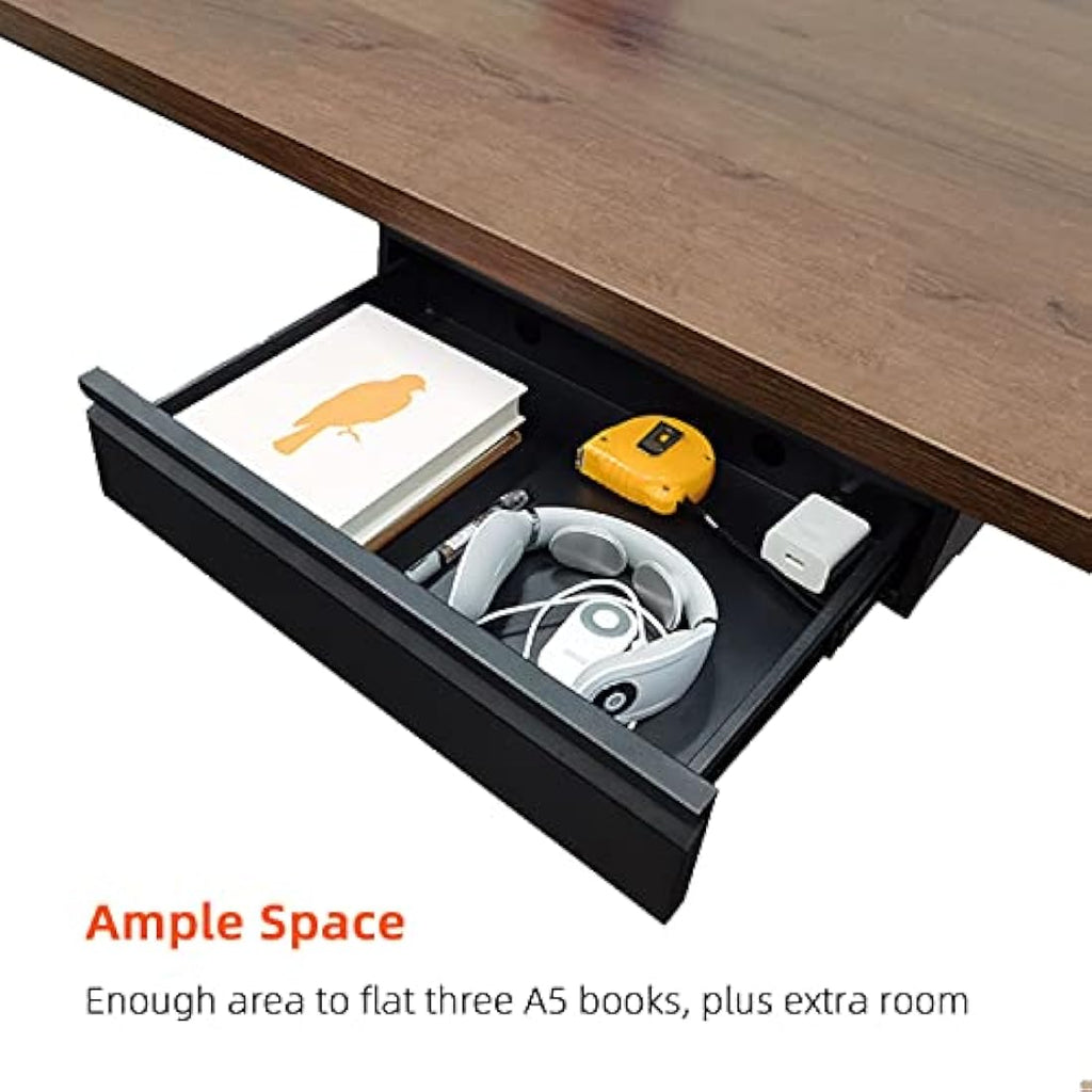 OSteed Large Under Desk Drawer – Metal Pull-Out Shelf Organizer