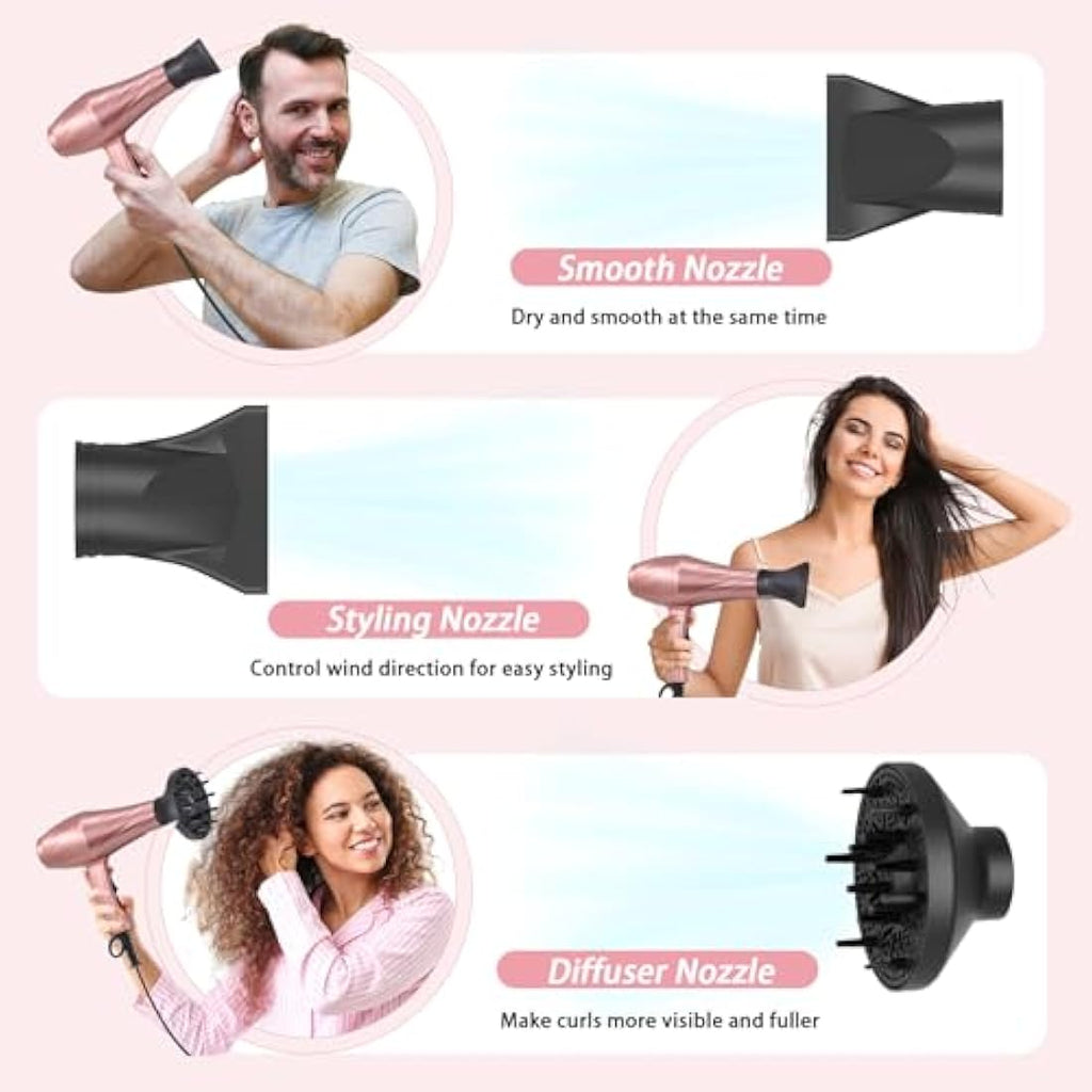 Jooayou 3000W Ionic Hair Dryer | Professional Blow Dryer with Diffuser